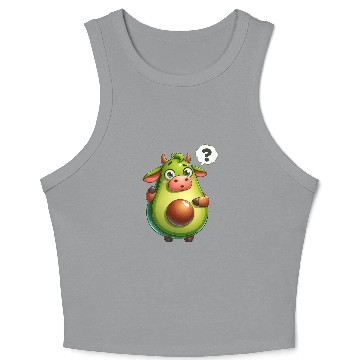 Discover Avocado cow Crop Tank Top