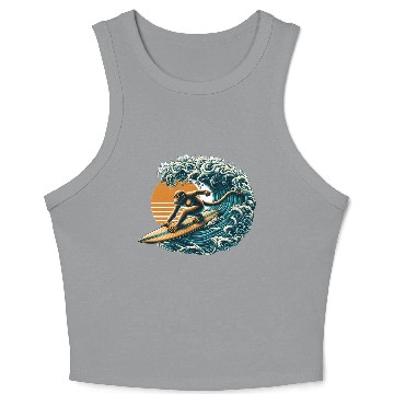 Discover Surfing monkey Crop Tank Top