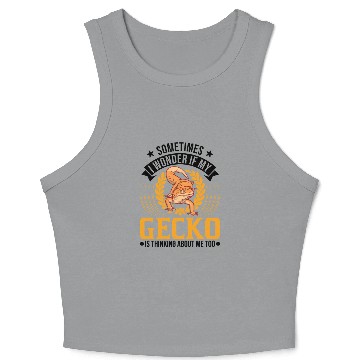 Discover Gecko Gift Leopard Crop Tank Top