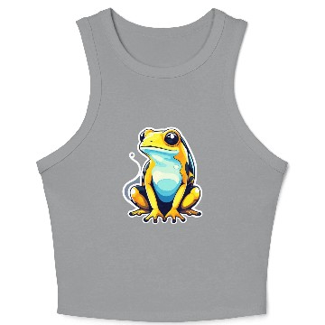 Discover Golden Poison Frog Illustration Crop Tank Top