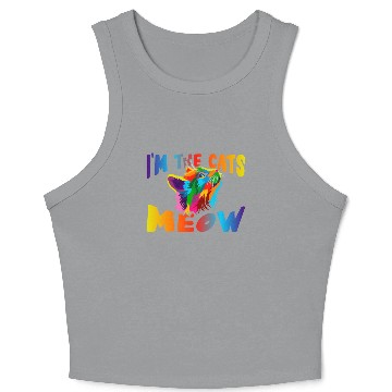 Discover I'm The Cats Meow Crop Tank Top