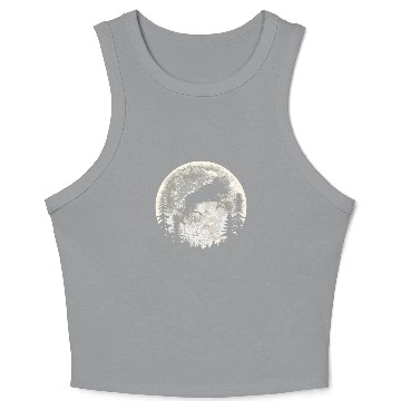 Discover Moose Elk Moon Crop Tank Top