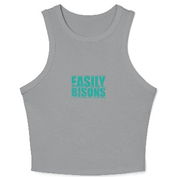 Discover Easily Distracted by Bisons Animal Crop Tank Top