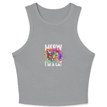Discover Meow I'm A Cat Crop Tank Top
