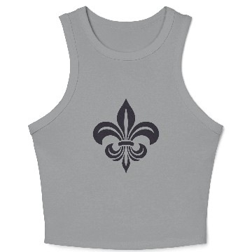 Discover Simple French lily Design Crop Tank Top