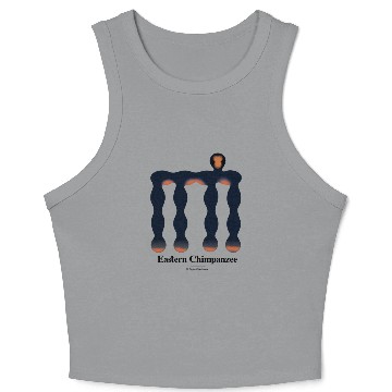 Discover Bold monkey print "Chimpanzee" Crop Tank Top