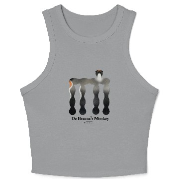 Discover Bold monkey print "De brazza's monkey" Crop Tank Top