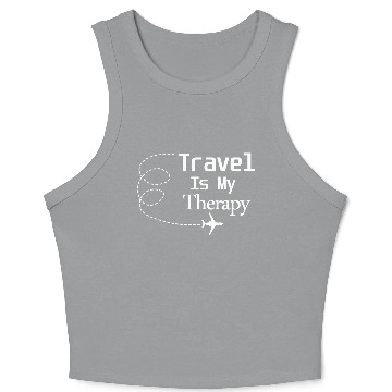 Discover Travel Is My Therapy Crop Tank Top