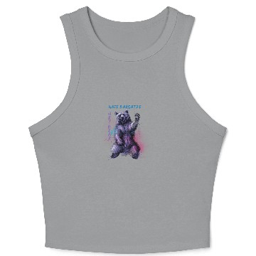 Discover Hey Bear Painting Crop Tank Top