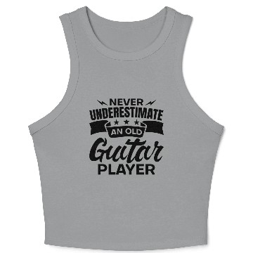 Discover Old Guitar Player Crop Tank Top