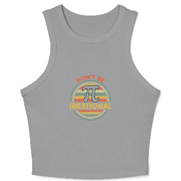 Discover Don't Be Irrational Pi Day Math Retro Vintage Crop Tank Top