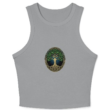 Discover St Patricks Day Celtic Knot Tree Irish Gaelic Crop Tank Top