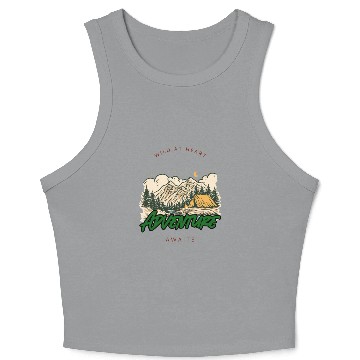 Discover Wild At Heart Adventure Awaits Crop Tank Top