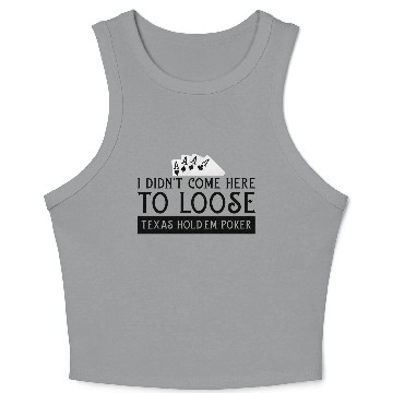 Discover Poker player Texas Hold'em gift Crop Tank Top