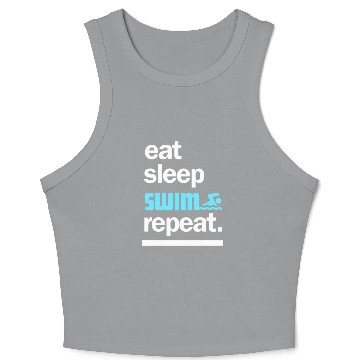Discover Eat Sleep Swim Repeat Crop Tank Top