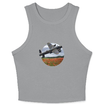 Discover Avro Lancaster Bomber Over A Poppy Crop Tank Top