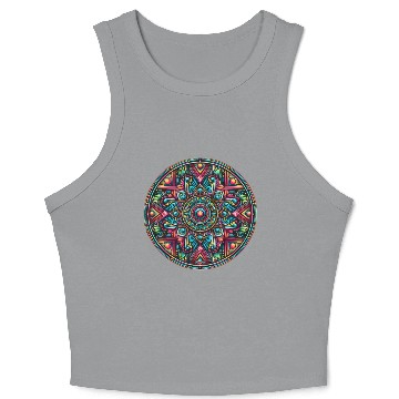 Discover psychedelic mandala Crop Tank Top