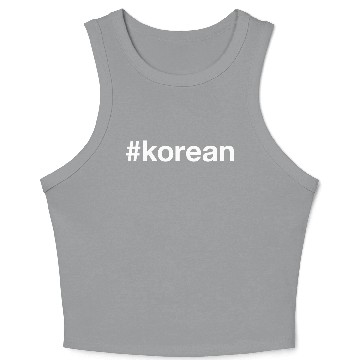 Discover KOREAN Korea Hashtag Crop Tank Top