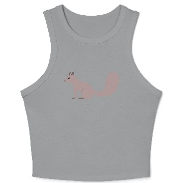 Discover Squirrel Vector 3 Colors Crop Tank Top