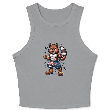 Discover Quokka Australian fighter design Crop Tank Top