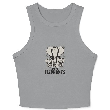 Discover Save the Elephants - Elephant Crop Tank Top