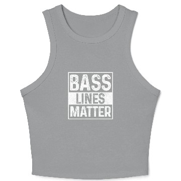 Discover Bass Lines Matter Bass Player DnB Crop Tank Top