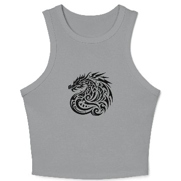 Discover Dragon T Tattoo Unique Artwork Design Crop Tank Top
