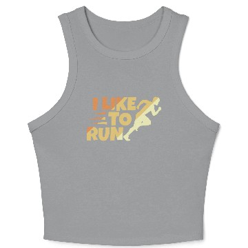 Discover Runner Saying Crop Tank Top