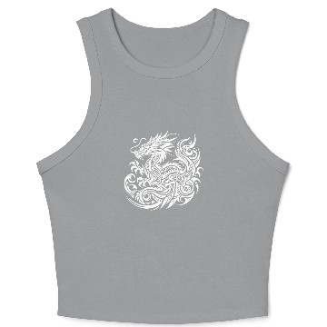 Discover Dragon T Tattoo Artistic Symbol Design Crop Tank Top