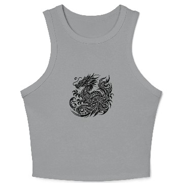 Discover Dragon T Tattoo Artistic Design Crop Tank Top