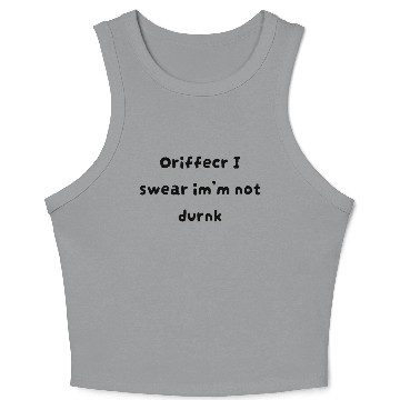 Discover I Swear Im Not Drunk Crop Tank Top