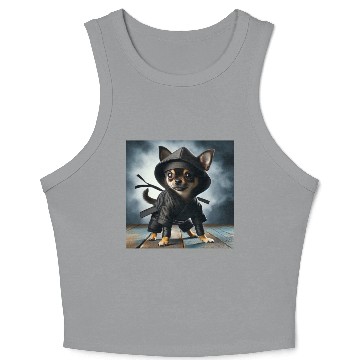 Discover Ninja chihuahua! Crop Tank Top