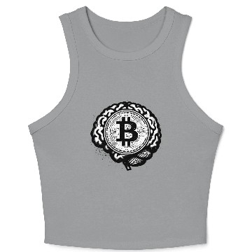 Discover Bitcoin symbol crypto coins brain mindset 4 Crop Tank Top