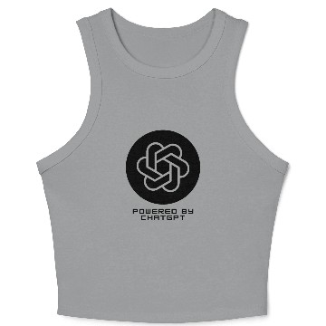 Discover Powered by ChatGPT (Dark Design) Crop Tank Top
