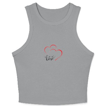 Discover I love you! heart Crop Tank Top