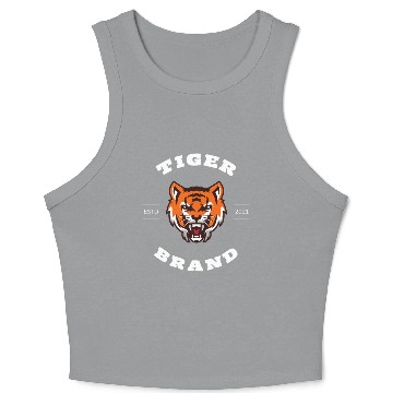 Discover Bold Tiger Stripes: Black and Orange Crop Tank Top