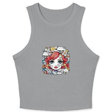 Discover Celestial girl Crop Tank Top