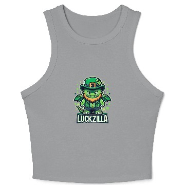 Discover Luckzilla St. Paddy's Day Dragon Crop Tank Top