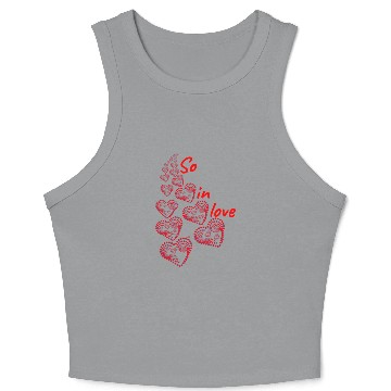 Discover So in love valentine's day Crop Tank Top