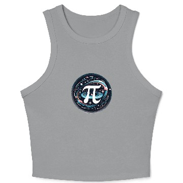 Discover Funny Pi Day 2024 3,14 Pi Number Symbol Math Crop Tank Top