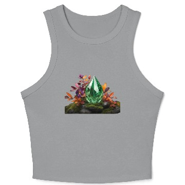 Discover green crystal Crop Tank Top