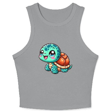 Discover Graceful Sea Turtle Serenity Crop Tank Top