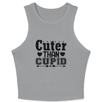 Discover Cuter Than Cupid - Valentines Day Designs Crop Tank Top