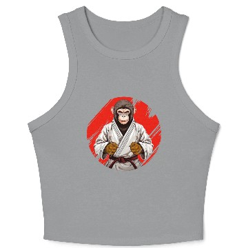 Discover Karate Judo Monkey Chimpanzee Martial arts Crop Tank Top