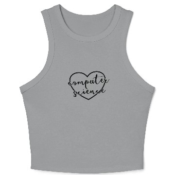 Discover Computer Science Heart Computer Science Teacher Crop Tank Top