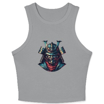 Discover Cyber Shogun - Futuristic Samurai Warrior Crop Tank Top