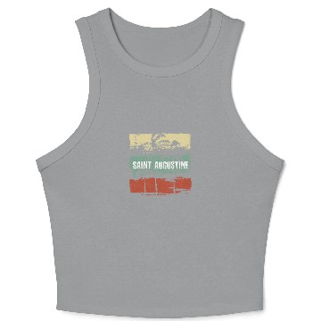Discover Saint Augustine Florida Artistic Vacation Crop Tank Top