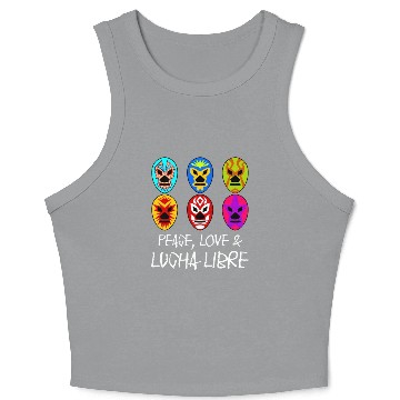 Discover Lucha Libre Mask Wrestling Crop Tank Top