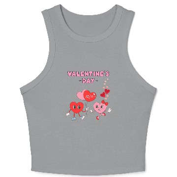 Discover Valentine's Day design Crop Tank Top