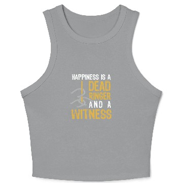 Discover Funny Dead Ringer Horseshoe Pitching Crop Tank Top